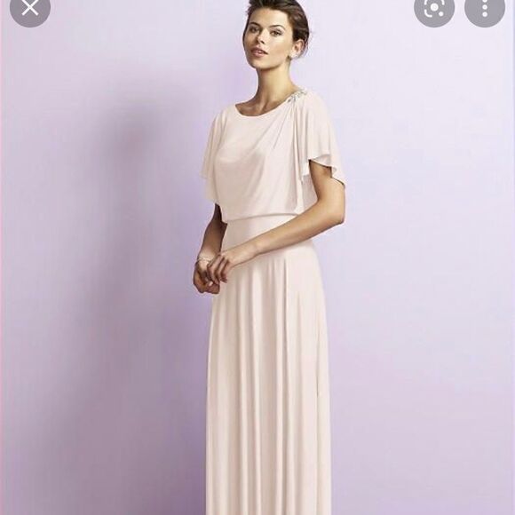 Jenny Yoo Blush Style JY512 Embellished Maxi Dress Sz 12 - Picture 1 of 10